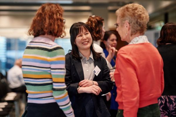 Xue Jun Cheng, Benita Green and Judi Humberstone talking