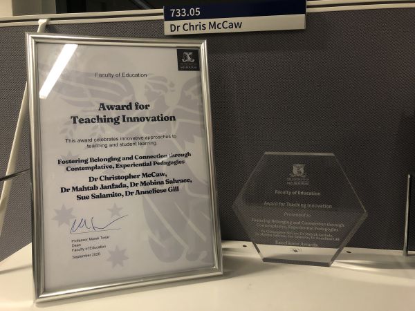 Award certificate